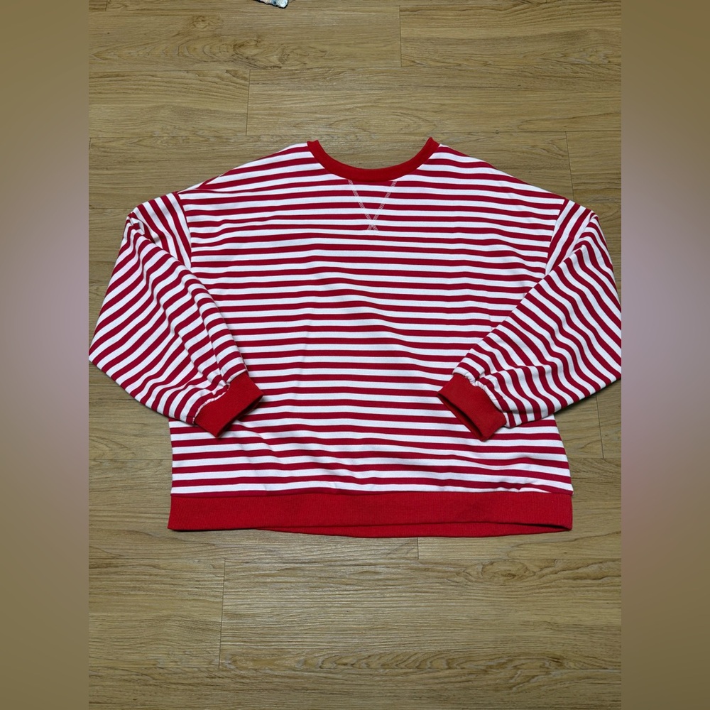 UEU Red and White Striped Top